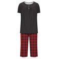 thumbnail image 4 of Rbaofujie Nuisette pour Femmes Femmes Décontractée Col Rond Manches Courtes Blouse Pantalon Mode Pyjama Ensemble Pyjama Aguichant pour Femmes, 4 of 7