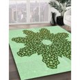 thumbnail image 3 of Ahgly Tapis Rectangulaire Lavable en Machine Vert Transitionnel, 8 Pieds x 10 Pieds, 3 of 7