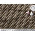 thumbnail image 3 of Soimoi Brown Velvet Fabric Triangle Art Geometric Printed Craft Fabric by the Yard 58 Inch Wide, 3 of 3