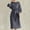 Grey, variant on Dresses for Women 2024 Summer Overszie Round Neck Loose Short Sleeve Solid Mid-Calf Dress Long Dress 50% off Clearance!