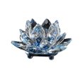 thumbnail image 1 of Birdeem Colored Crystal Glass Lotus Candle Tea Lamp Holder Buddhist Candle, 1 of 7