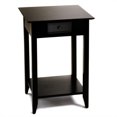 thumbnail image 1 of Convenience Concepts American Heritage Square End Table in Black Wood Finish, 1 of 2
