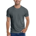 thumbnail image 2 of TIEVOSA T-Shirt pour Homme Ultra Doux Blanc Uni T-Shirt à Col Rond Décontracté Basique pour Homme, 2 of 4