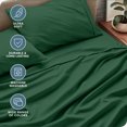 thumbnail image 4 of Bare Home Premium 1800 Collection Ensemble de Draps 3 Pcs, Lit Simple, Vert Forêt, 4 of 10