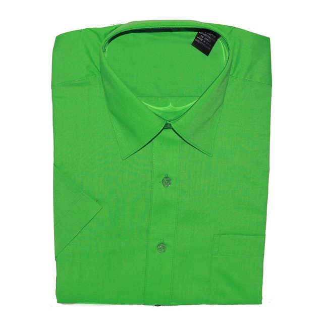 Gravity Threads Mens Dress Shirt Short Sleeve , M Green