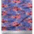 thumbnail image 1 of Soimoi Georgette Viscose Fabric Leaves & Tulip Flower Decor Fabric Printed Yard 42 Inch Wide, 1 of 3