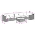 thumbnail image 4 of vidaXL 7 Piece Garden Lounge Set with Cushions Poly Rattan Black, 4 of 5