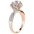 thumbnail image 2 of TopLLC Rings Ladies Fashion Rose Flower Diamond Style Opening Adjusted Ladies ring, 2 of 9
