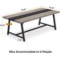 thumbnail image 2 of Vintage Wooden Conference Table, 6FT Rectangle Office Executive Desk with Strong Metal Frame for 6 People, 2 of 5