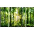 thumbnail image 3 of Design Art Forest with Rays of Sun Panorama Landscape Canvas Print, 3 of 3