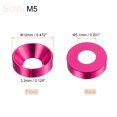 thumbnail image 2 of Unique Bargains Lot de 30 Rondelles à Encastrer M5 en Alliage d'Aluminium Anodisé pour Finition, Rose, 2 of 4