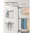 thumbnail image 4 of SONGMICS Clothes Drying Rack Stand 4-Tier, Laundry Drying Rack, Rolling Clothes Horses Dryer Rack, Gray, 4 of 5