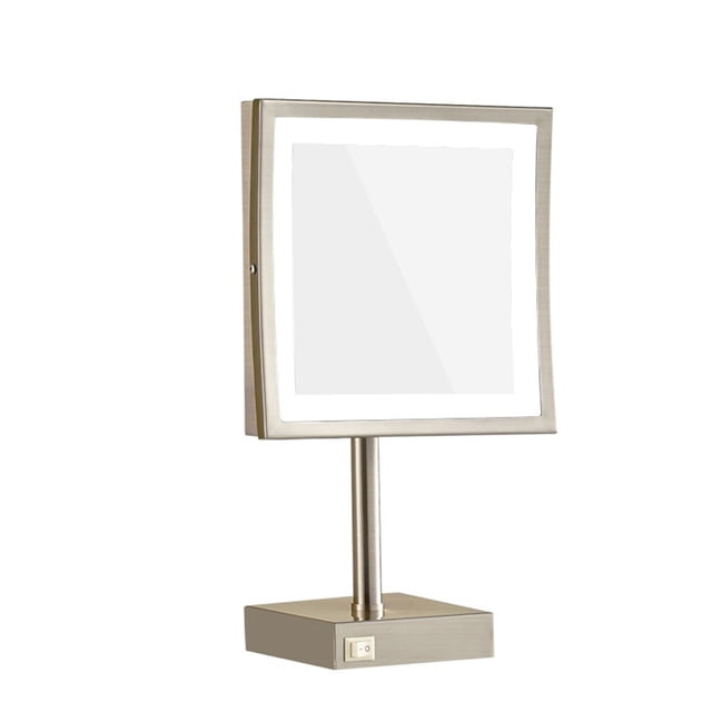 Personal Makeup Mirror Vanity Mirror With Lights Desktop Makeup Mirror LED With Light Metal Mirror 3X 5X Beauty Mirror Vanity Mirror ,Widely Use