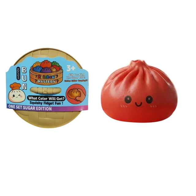 Jouet Squishy en Forme de Dumpling à Paillettes, Doux à Remontée Lente à Presser