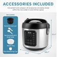 thumbnail image 3 of AROMA Professional Digital Rice Cooker, 10-Cup (Uncooked) / 20-Cup (Cooked), Multicooker, Slow Cooker, Steamer, Oatmeal Cooker, Egg Cooker, STS, 5 Qt, 3 of 7
