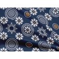 thumbnail image 5 of oneOone Rayon Navy Blue Fabric Block Craft Projects Decor Fabric Printed By The Yard 56 Inch Wide, 5 of 5