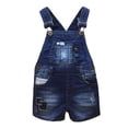 thumbnail image 1 of Kidscool Space Little Girl Boy Patchwork Decor Fashion Jeans Shortalls,Blue,12-18 Months, 1 of 8