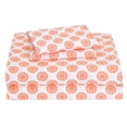 thumbnail image 1 of EnvioHome Draps de Lit 100 % Coton, 4 Pcs - Percale de Coton Fraîche et Nette pour Lit Grand - Mandalas Corail, 1 of 8