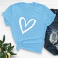 thumbnail image 2 of Diufon Hauts de la Saint-Valentin pour Femmes, Tunique Décontractée à Manches Courtes, Chandail à Col Rond, Blouse Tendance Mignonne à Imprimé Graphique, 2 of 6