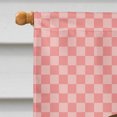 thumbnail image 3 of Carolines Treasures BB7879CHF Coypu Nutria River Rat Pink Check Canvas House Flag, 3 of 4