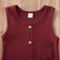 thumbnail image 4 of SUNSIOM Baby Summer Romper, Combinaison Côtelée à Fermeture Boutonnée Sans Manches, 4 of 9