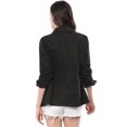 thumbnail image 3 of INSPIRE CHIC Women's Solid Drawstring Waist Flap Pocket Utility Jacket, 3 of 6