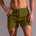 thumbnail image 1 of EOYWHK Mens Swim Trunks 3 inch Athletic Gym Shorts Solid Color Hot Spring Holiday Swimming Surfing Bottom, 1 of 4