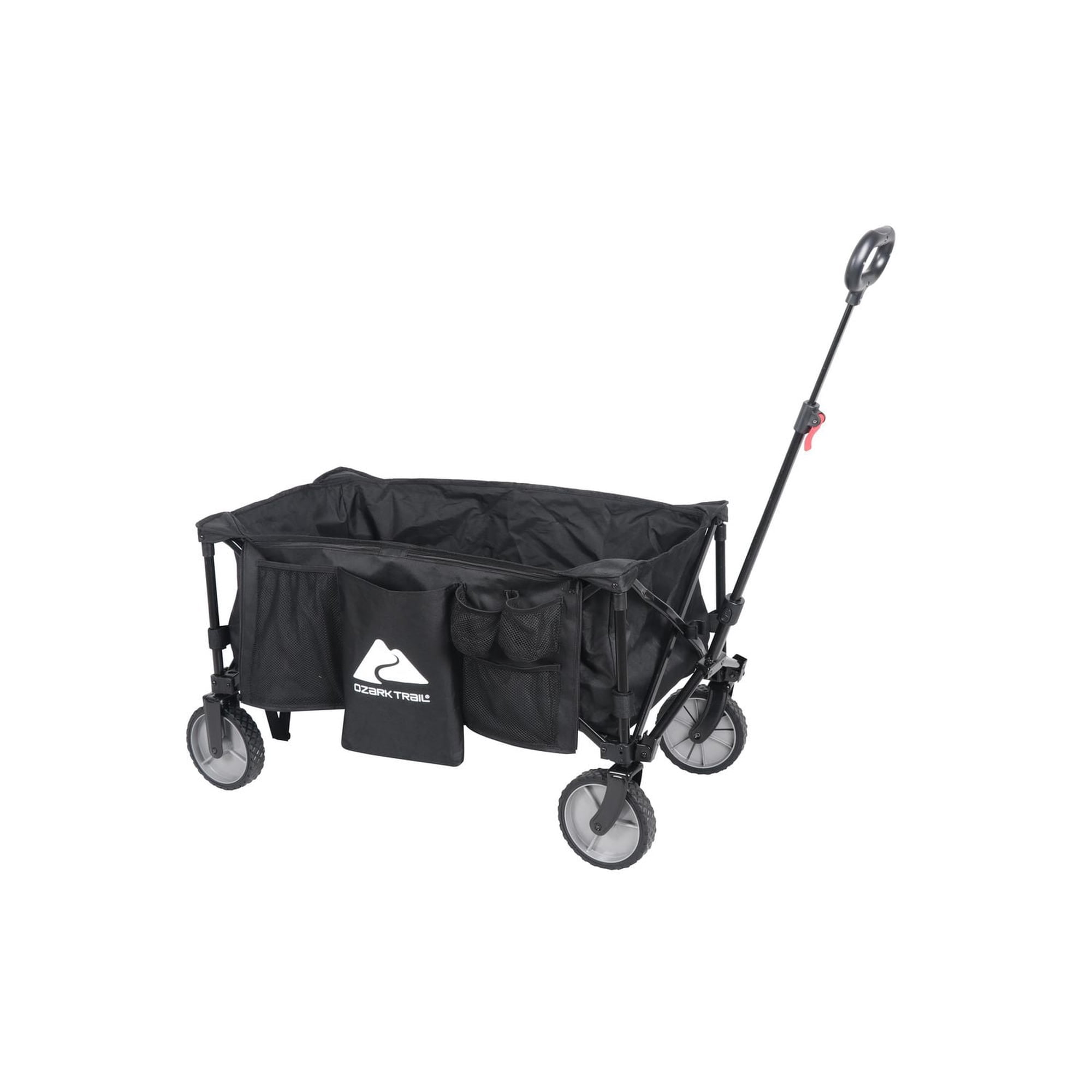 Ozark Trail Folding Utility Wagon with Telescoping Handle, Black