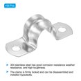thumbnail image 3 of Unique Bargains 18mm Rigid Pipe Strap Clamp, 20 Pcs 304 Stainless Steel Two Hole U-shape Tube Clip, 3 of 5
