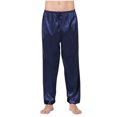 thumbnail image 1 of Pantalon de Pyjama pour Hommes en Satin Couleur Unie Bas de Pyjama Ample, 1 of 9