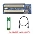 thumbnail image 1 of NVME/Mini PCIE/PCI Express X1 to 1/2Port PCI Slot PCI Riser Card Adapter Converter with USB3.0 Cable ASM1083 Chip for Desktop PC 04 NVME to Dual PCI, 1 of 6