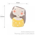 thumbnail image 2 of Cute Beautiful Girls Shaped Succulent Cactus Head Flowerpot Plant Pots Planter Container for Home Garden Office Desktop Decoration(Plants Not Included), 2 of 7