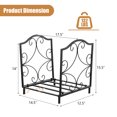 thumbnail image 4 of Costway 17" Firewood Rack Decorative Steel Firewood Storage Log Holder Indoor Outdoor, 4 of 10