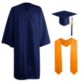 thumbnail image 1 of Ensemble Robe de Collation des Grades et Bonnet pour Adulte - Charme Année 2024, Robe en Polyester Unisexe avec Fermeture Éclair, 1 of 2