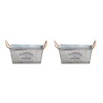 thumbnail image 3 of VONKY Retro Iron Plants Flower Bucket Planter Metal Vase Home Decor Pail Flower L 2Set, 3 of 6