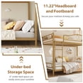 thumbnail image 4 of Bunk Bed Twin Over Twin with Ladder & Full Safety Guardrail, Heavy Duty Metal 400 LBS Weight Capacity, Space-Saving Design, Noise Free & No Box Spring Needed, Easy Assembly, 4 of 7