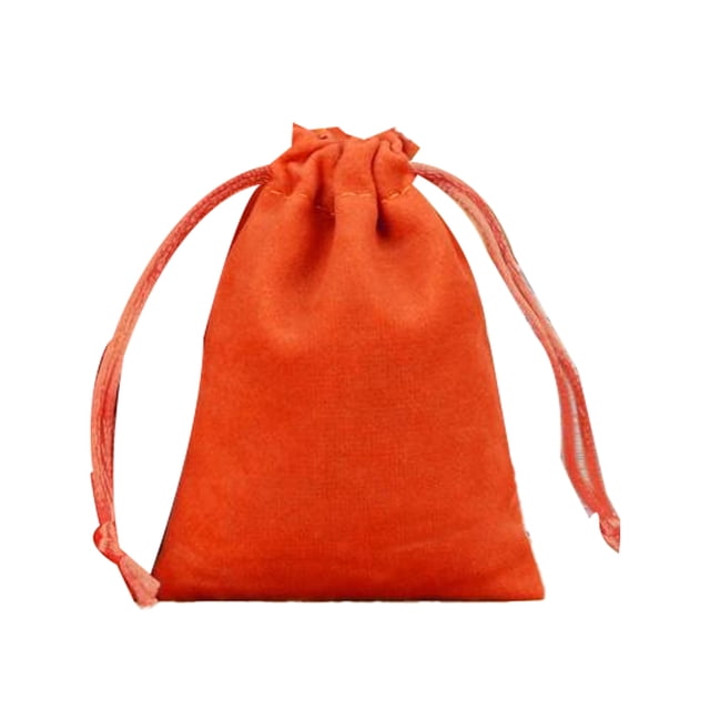 QualitChoice Jewellery Pouch Drawstring Bags Bracelet Packaging Goodies Mobile Phone Storage Holder Party Gifts Drawable Pouches Orange-20*25 1Set