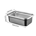 thumbnail image 3 of Oleegame 1PC Kids Snack Boxes For School Stainless Steel Bento Box 304 Stainless Steel Snack Food Containers Metal Bento Box For Kids & Adults Silver, 3 of 7