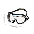 thumbnail image 3 of Sale Today Clearance! Adult Waterproof Large Frame Swimming Goggles With PC Lenses Against-Fogs Coating Silicone Fits For Comfortion And Training, 3 of 6