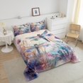 thumbnail image 4 of Erosebridal Ensembles de Literie Chic Libellule Grand avec Couette pour Filles, Insert de Couette Floral Rose pour Maman, Réversible 3 Pcs, Microfibre, 4 of 7