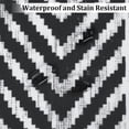 thumbnail image 4 of Twister.CK Washable 9' x 12' Vintage Striped Area Rug, Soft Living Room Rug Stain Resistant Indoor Carpet Non Slip Low Pile Floor Cover for Bedroom Dining Room, Black, 4 of 9