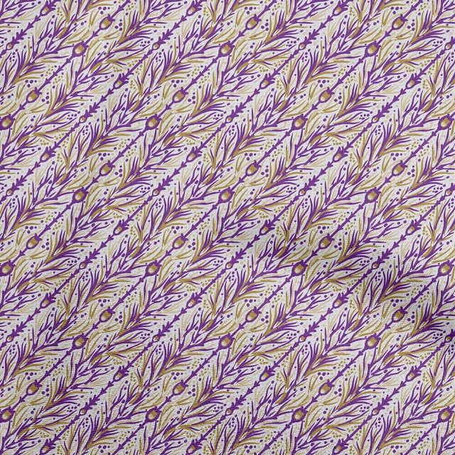 oneOone Polyester Spandex Purple Fabric Asian Sewing Craft Projects Fabric Prints By Yard 56 Inch Wide