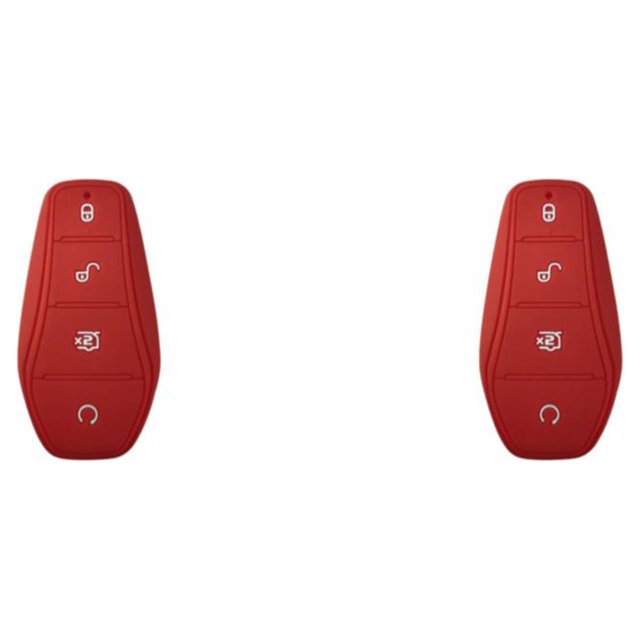 mmirethe Silicone Car Cover Glow In Dark For 360° Protection Dustproof Silica Gel Case Atto Key Byd Red 9 x 5cm 2Set