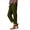 Army Green, variant on ohmzyzo Straight Leg Jeans for Women Elastic Waist Pull On Jeans Stretchy Boyfriend Baggy Cropped Denim Pants