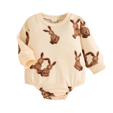Ketyyh-chn99 Baby Long Sleeve Bodysuit Rompers Girls Girls Boys Romper Sleeveless Jumpsuit One-piece Clothes Beige,3-6 Months
