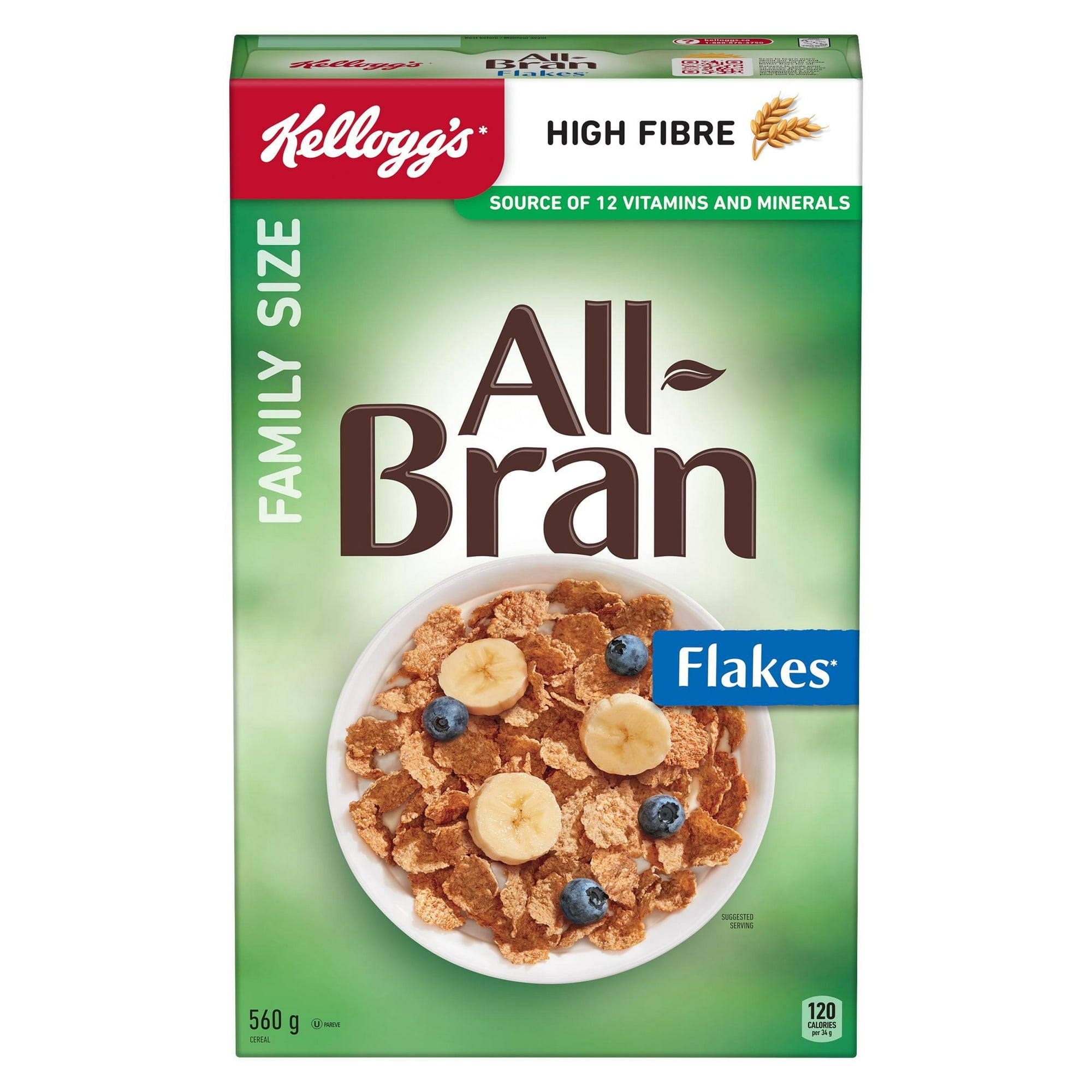 Céréales Kellogg's* All-Bran* Flakes Format Familial, 560 g