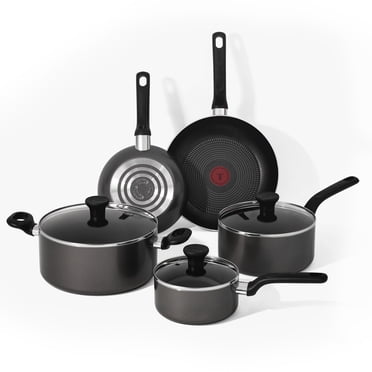 T-fal Easy Care Non-Stick 15 Piece Cookware Set, ProGlide Non-Stick, with Thermo-Spot® Technology, Oven and Dishwasher Safe, Black