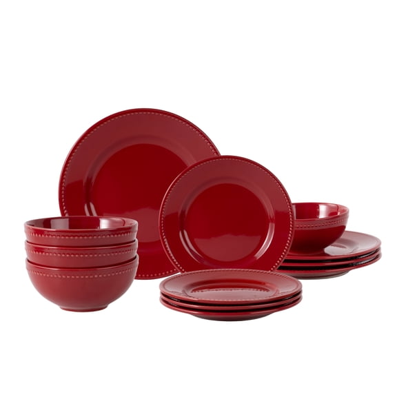 Set dîner Brynn Red 12 pièces