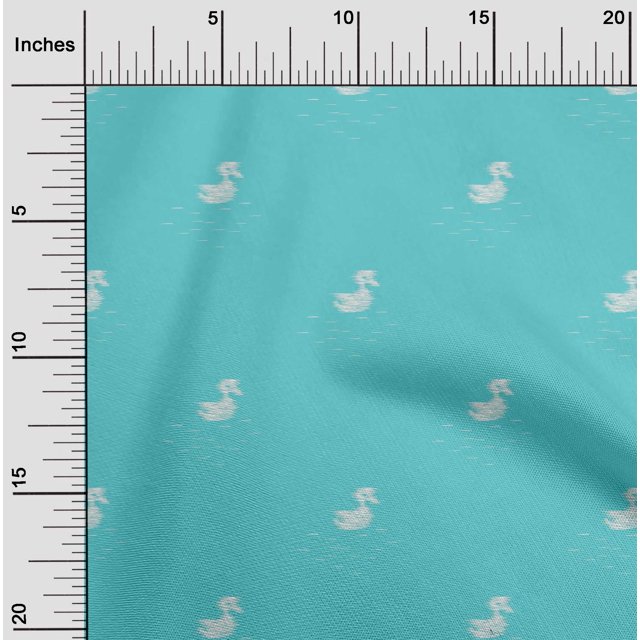 oneOone Cotton Poplin Fabric Duck Ikat Print Sewing Fabric BTY 56 Inch Wide