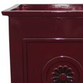 thumbnail image 2 of Southern Patio Colony 16 Inch Square Resin Outdoor Planter Urn, Oxblood Red, 2 of 9